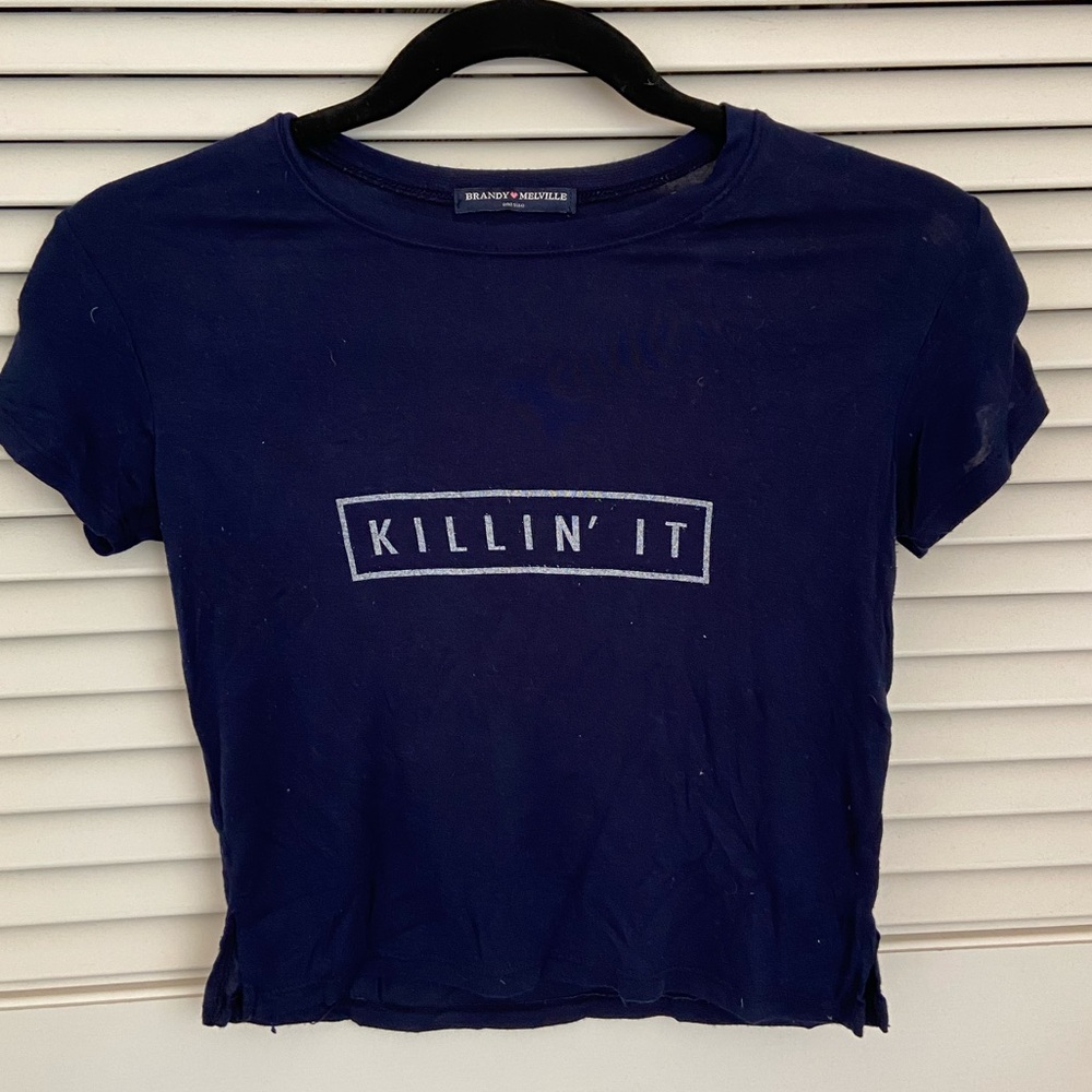 Brandy Melville “Killin It” cropped tee